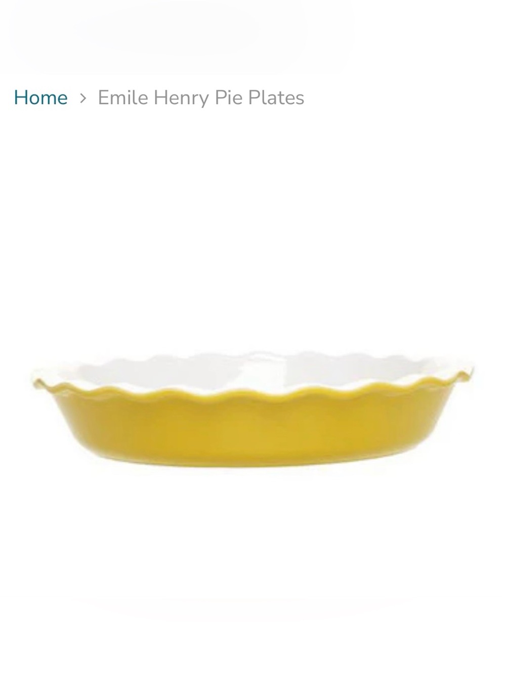 Emile Henry Ruffled pie dish